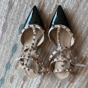 Valentino cage rock stud kitten heel authentic